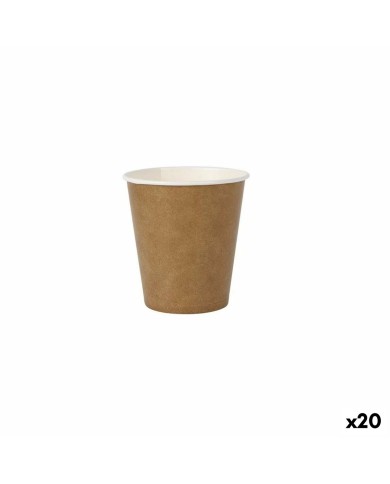 Set di Bicchieri Algon Monouso carta kraft 50 Pezzi 120 ml (20 Unità)
