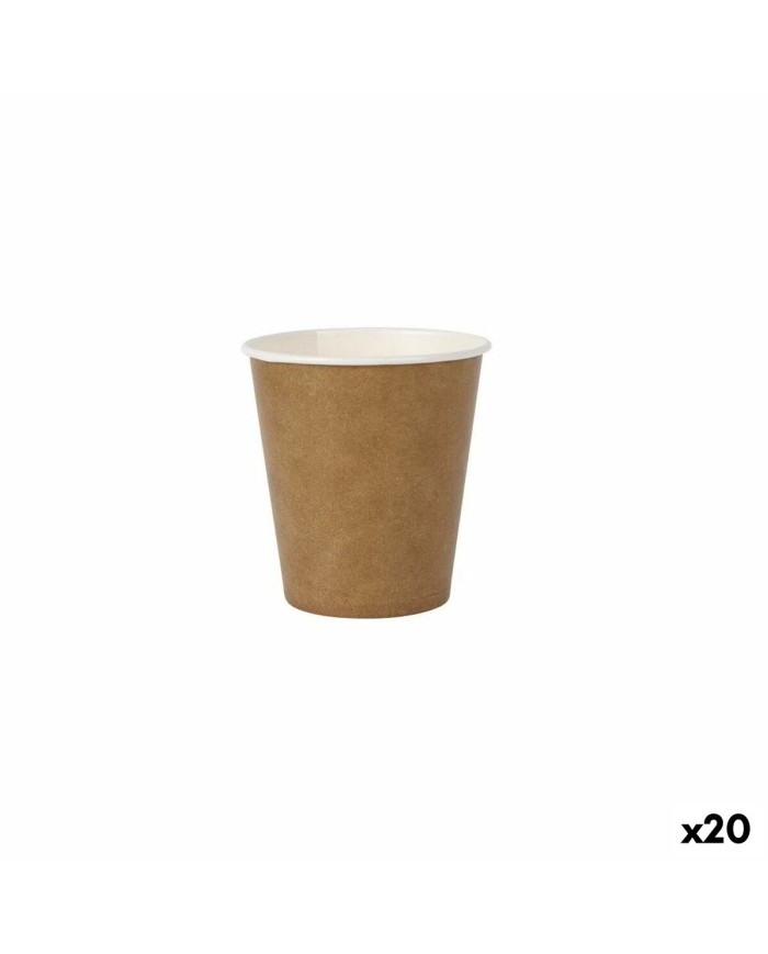 Set di Bicchieri Algon Monouso carta kraft 50 Pezzi 120 ml (20 Unità)
