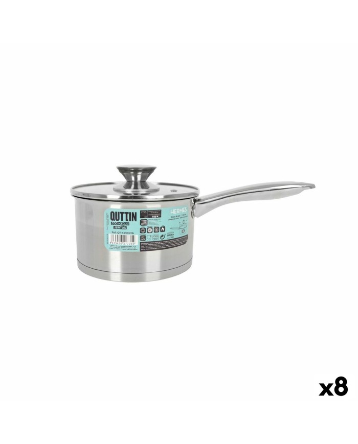 Casseruola con Coperchio Quttin Hermes 1,8 L Acciaio (8 Unità)