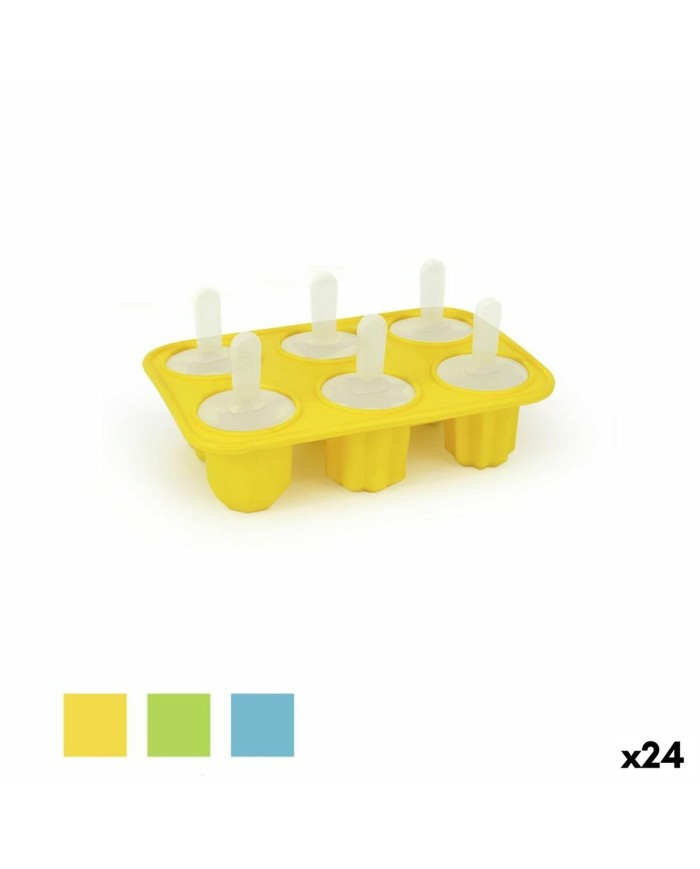 Stampo per Gelati Quttin Forme Silicone 18 x 5,3 x 12,3 cm (24 Unità)