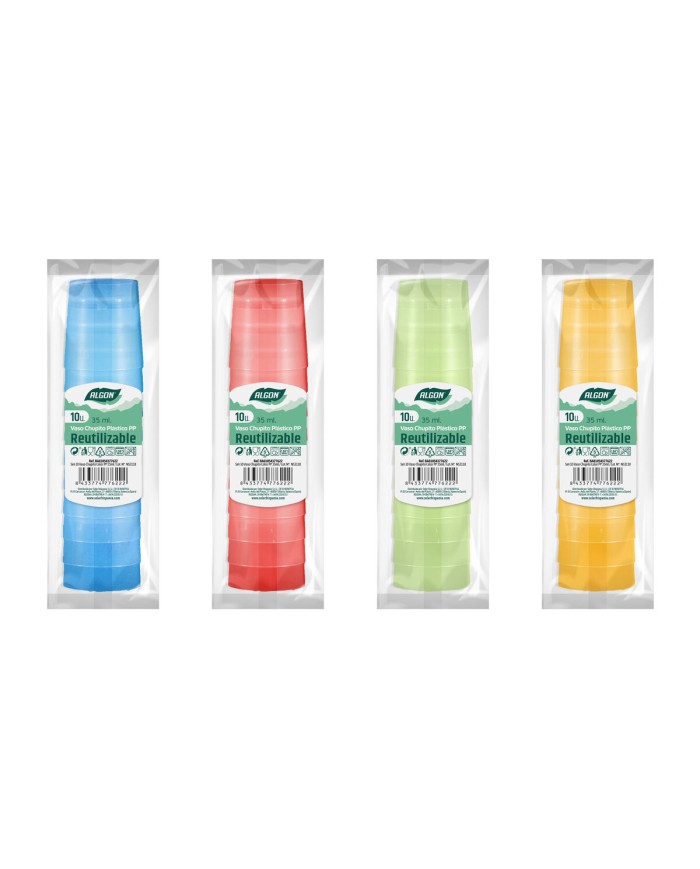 Set di Bicchierini da Chicchetto Algon Riutilizzabile 10 Pezzi 35 ml (50 Unità) Set di Bicchierini da Chicchetto Algon Riutilizzabile 10 Pezzi 35 ml (50 Unità)