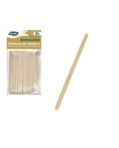 Set per la rimozione del caffè Algon Legno 100 Pezzi 140 x 1,3 x 5 mm (24 Unità)