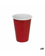 Set di bicchieri riutilizzabili Algon Plastica Rosso 10 Pezzi 450 ml (18 Unità)