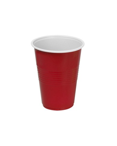 Set di bicchieri riutilizzabili Algon Plastica Rosso 10 Pezzi 450 ml (18 Unità)