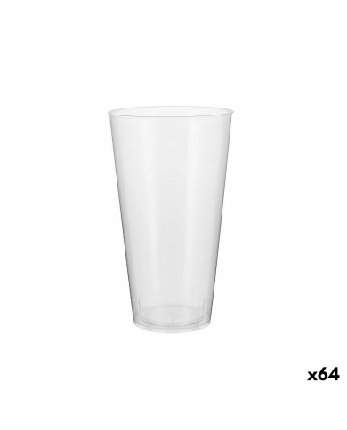 Set di bicchieri riutilizzabili Algon Plastica Trasparente 4 Pezzi 450 ml (64 Unità)