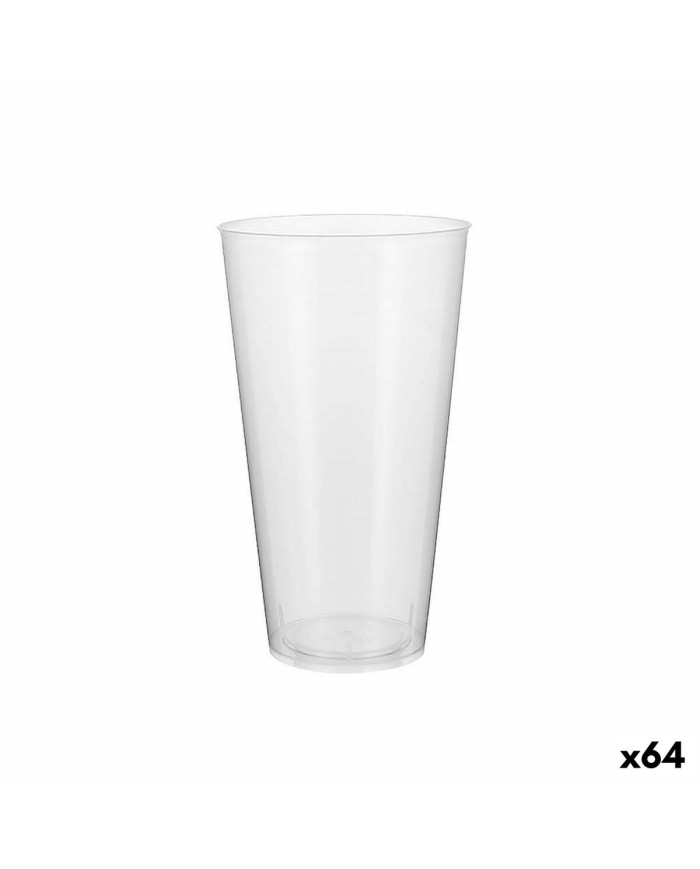 Set di bicchieri riutilizzabili Algon Plastica Trasparente 4 Pezzi 450 ml (64 Unità)