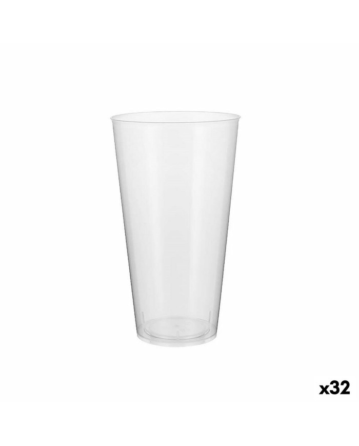 Set di bicchieri riutilizzabili Algon Plastica Trasparente 10 Pezzi 450 ml (32 Unità)