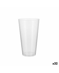 Set di bicchieri riutilizzabili Algon Plastica Trasparente 10 Pezzi 450 ml (32 Unità)