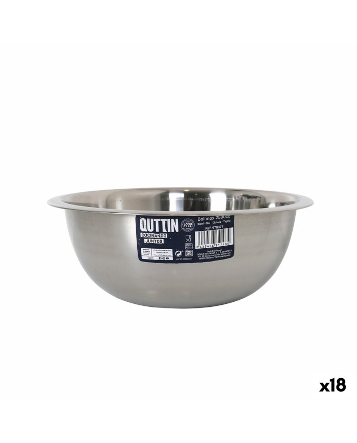 Ciotola per Mescolare Quttin 2,5 L Metallo 24,2 x 9,6 cm (18 Unità) Ciotola per Mescolare Quttin 2,5 L Metallo 24,2 x 9,6 cm (18 Unità)