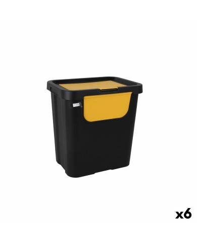 Secchio per Raccolta Differenziata Tontarelli Moda double Giallo (6 Unità) 24 L Secchio per Raccolta Differenziata Tontarelli Moda double Giallo (6 Unità) 24 L