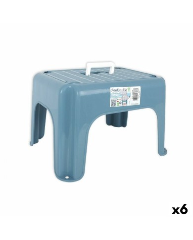 Sgabello Tontarelli Dumbo Azzurro 38 x 30 x 24 cm Con maniglia (6 Unità) Sgabello Tontarelli Dumbo Azzurro 38 x 30 x 24 cm Con maniglia (6 Unità)