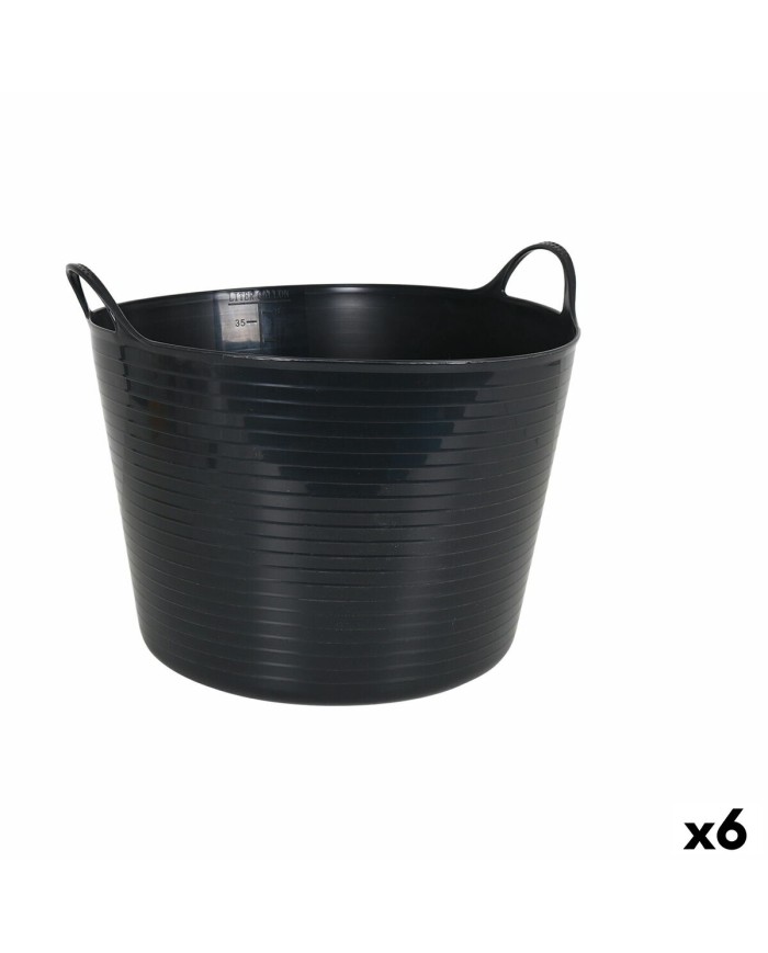 Bacinella in Plastica Multiuso Dem Flexy 42 L Rotondo (6 Unità)