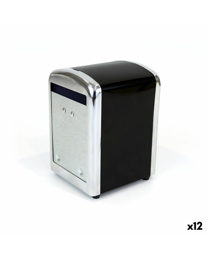 Portatovaglioli da tavola Quttin Nero 10,6 x 9,6 x 13,9 cm Settore Alberghiero (12 Unità)