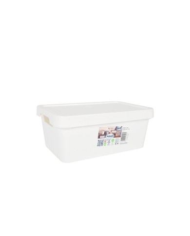 Scatola portaoggetti con coperchio Tontarelli Maya Bianco 4,2 L 28 x 18 x 11,2 cm (12 Unità)