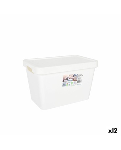 Scatola portaoggetti con coperchio Tontarelli Maya Bianco 6,4 L 28 x 18 x 17,7 cm (12 Unità) Scatola portaoggetti con coperchio Tontarelli Maya Bianco 6,4 L 28 x 18 x 17,7 cm (12 Unità)