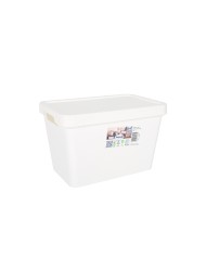 Scatola portaoggetti con coperchio Tontarelli Maya Bianco 6,4 L 28 x 18 x 17,7 cm (12 Unità) Scatola portaoggetti con coperchio Tontarelli Maya Bianco 6,4 L 28 x 18 x 17,7 cm (12 Unità)