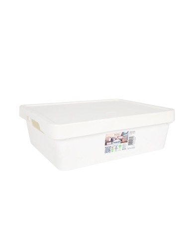 Scatola portaoggetti con coperchio Tontarelli Maya Bianco 9,2 l 36 x 28 x 11 cm (12 Unità) Scatola portaoggetti con coperchio Tontarelli Maya Bianco 9,2 l 36 x 28 x 11 cm (12 Unità)