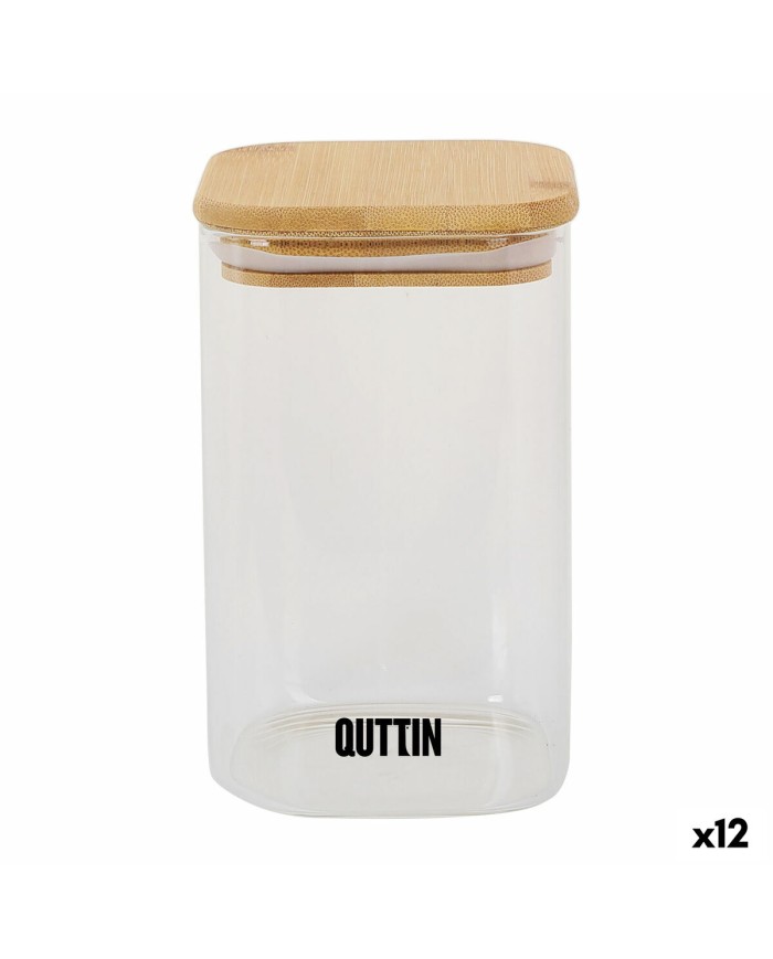 Contenitore per Conservare gli Alimenti Quttin Bambù Vetro Borosilicato 720 ml (12 Unità) Contenitore per Conservare gli Alimenti Quttin Bambù Vetro Borosilicato 720 ml (12 Unità)