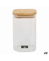 Contenitore per Conservare gli Alimenti Quttin Bambù Vetro Borosilicato 720 ml (12 Unità) Contenitore per Conservare gli Alimenti Quttin Bambù Vetro Borosilicato 720 ml (12 Unità)