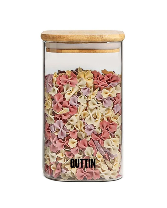 Contenitore per Conservare gli Alimenti Quttin Bambù Vetro Borosilicato 720 ml (12 Unità) Contenitore per Conservare gli Alimenti Quttin Bambù Vetro Borosilicato 720 ml (12 Unità)