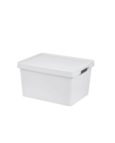 Scatola portaoggetti con coperchio Tontarelli Maya Bianco 16,2 L 36 x 28 x 20 cm Scatola portaoggetti con coperchio Tontarelli Maya Bianco 16,2 L 36 x 28 x 20 cm
