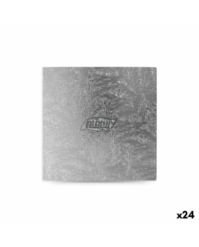 Base per torta Algon Argentato 20 x 20 x 1,5 cm Quadrato (24 Unità)