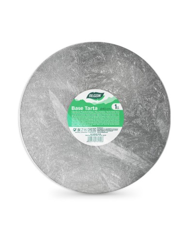 Base per torta Algon Argentato 40 x 40 x 1,5 cm Rotondo (12 Unità)