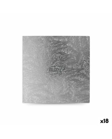 Base per torta Algon Argentato 30 x 30 x 1,5 cm Quadrato (18 Unità)