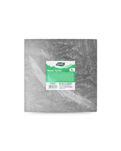 Base per torta Algon Argentato 30 x 30 x 1,5 cm Quadrato (18 Unità)