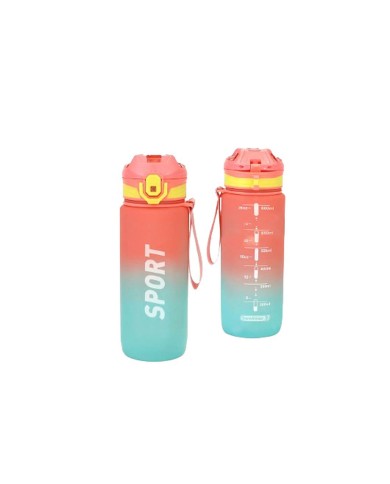 Bottiglia con Tappo e Cannuccia Bewinner Multicolore 800 ml Bottiglia con Tappo e Cannuccia Bewinner Multicolore 800 ml