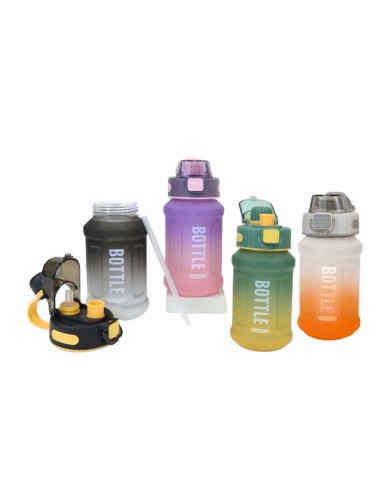 Bottiglia con Tappo e Cannuccia Bewinner Multicolore 800 ml Bottiglia con Tappo e Cannuccia Bewinner Multicolore 800 ml