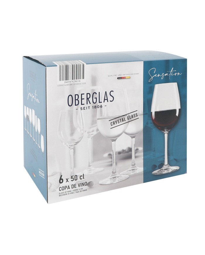 Set di calici da vino Inde Sensation 500 ml 6 Pezzi Set di calici da vino Inde Sensation 500 ml 6 Pezzi