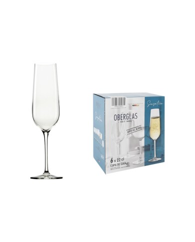 Calice da champagne Inde Sensation Ø 5 cm 220 ml 6 Pezzi Calice da champagne Inde Sensation Ø 5 cm 220 ml 6 Pezzi