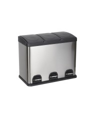 Secchio della spazzatura Kitchen Move Nero Acciaio inossidabile Plastica