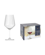 Set di calici da vino Inde Carre optics ø 9,8 x 22,2 cm 650 ml 6 Pezzi