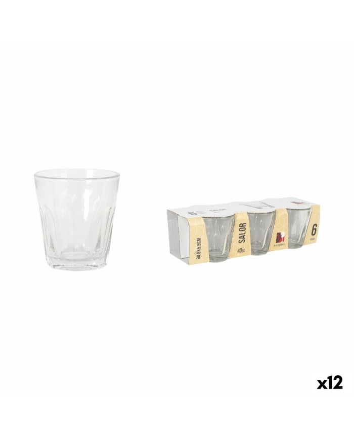 Set di Bicchierini da Chicchetto Inde Salor 43 ml 6 Pezzi (12 Unità)
