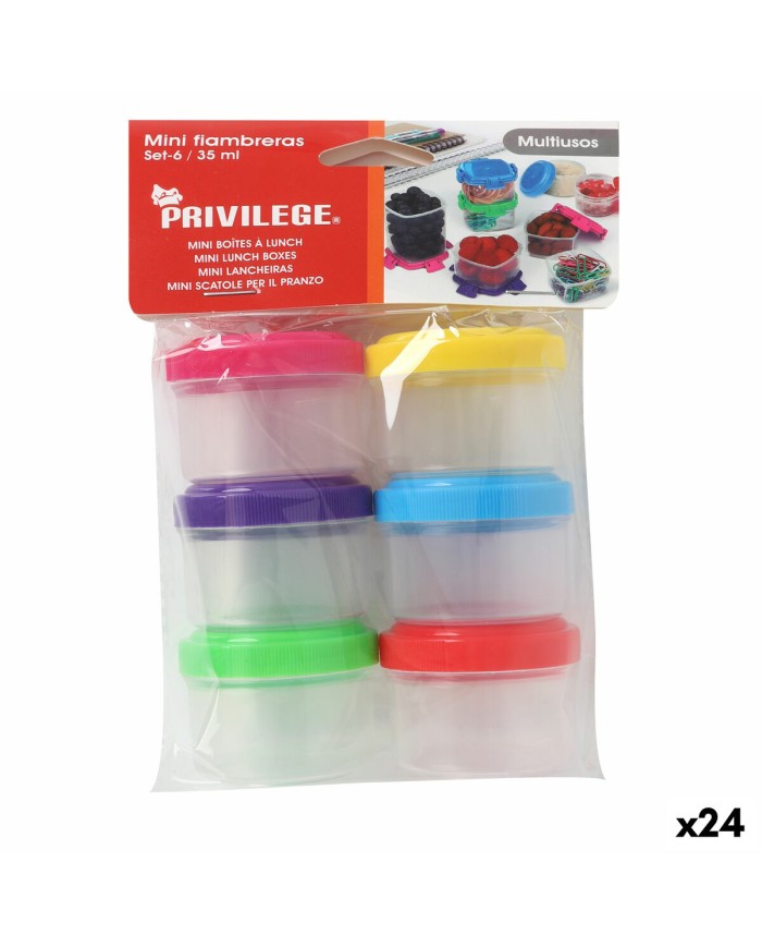 Set di scatole porta pranzo Privilege 35 ml Ø 4,5 x 3 cm 6 Pezzi (24 Unità) Set di scatole porta pranzo Privilege 35 ml Ø 4,5 x 3 cm 6 Pezzi (24 Unità)