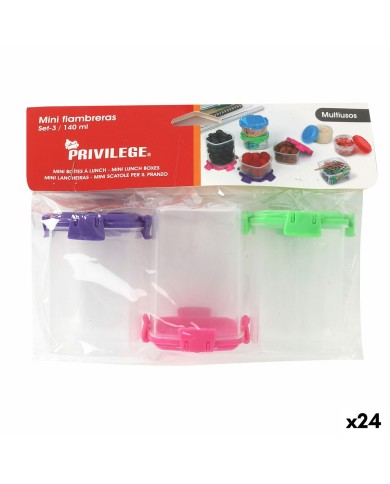 Set di scatole porta pranzo Privilege 140 ml 6,8 x 5 x 5 cm 3 Pezzi (24 Unità)