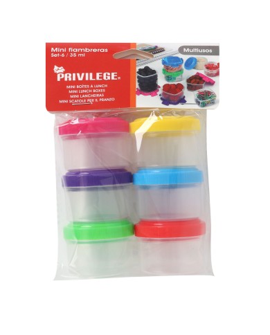 Set di scatole porta pranzo Privilege 35 ml Ø 4,5 x 3 cm 6 Pezzi (24 Unità)