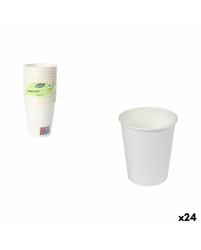 Set di Bicchieri Inde Bianco 250 ml 15 Pezzi (24 Unità)