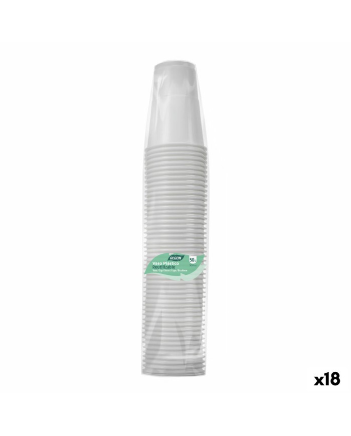 Set di Bicchieri Inde Bianco 300 ml 50 Pezzi (18 Unità)