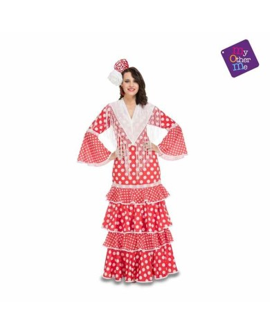 Costume per Adulti M-L Rosso Ballerina di Flamenco