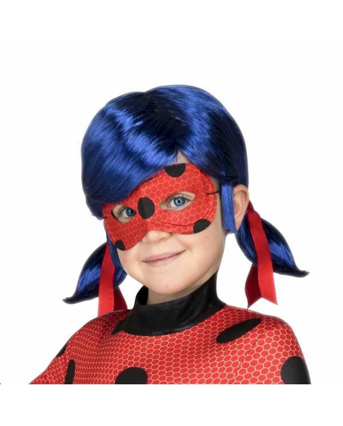 Parrucca LadyBug Azzurro Mascherina Parrucca LadyBug Azzurro Mascherina