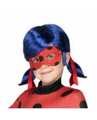 Parrucca LadyBug Azzurro Mascherina Parrucca LadyBug Azzurro Mascherina