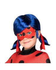 Parrucca LadyBug Azzurro Mascherina Parrucca LadyBug Azzurro Mascherina