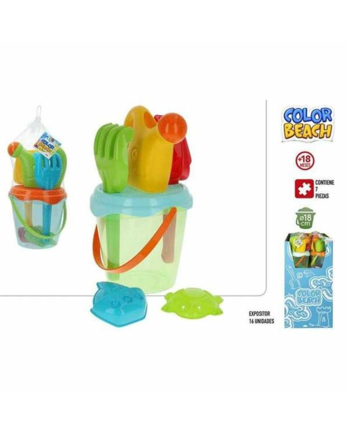 Secchiello da Mare Colorbaby Azzurro Arancio 18 cm