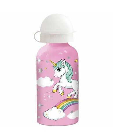 Bottiglia d'acqua Stor Unicorn Rainbow Silicone Alluminio 400 ml Bottiglia d'acqua Stor Unicorn Rainbow Silicone Alluminio 400 ml