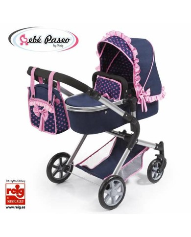 Carrozzina per Bambole Reig Combi 62 cm 82 x 79 x 38,5 cm Blu Marino Carrozzina per Bambole Reig Combi 62 cm 82 x 79 x 38,5 cm Blu Marino