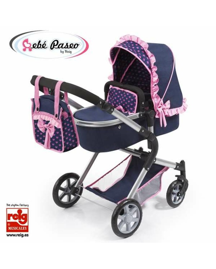 Carrozzina per Bambole Reig Combi 62 cm 82 x 79 x 38,5 cm Blu Marino Carrozzina per Bambole Reig Combi 62 cm 82 x 79 x 38,5 cm Blu Marino
