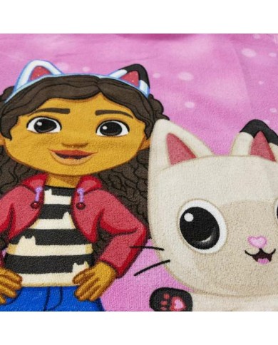 Poncho-Asciugamano con Cappuccio Gabby's Dollhouse Rosa 50 x 115 cm